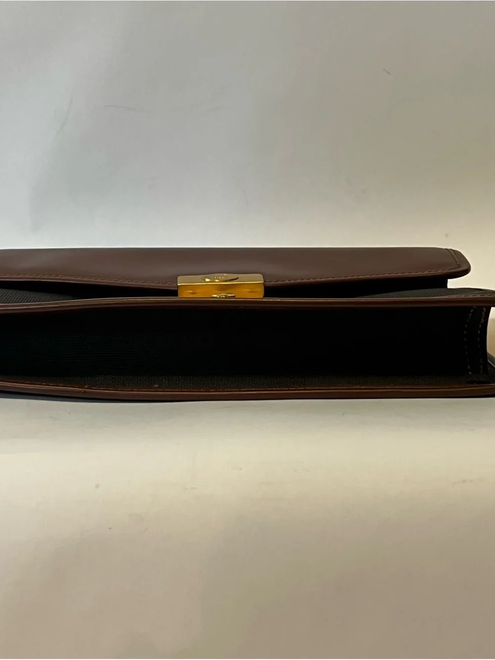 Vintage Alfred Dunhill Leather Canvas Clutch Bag with Key Lock